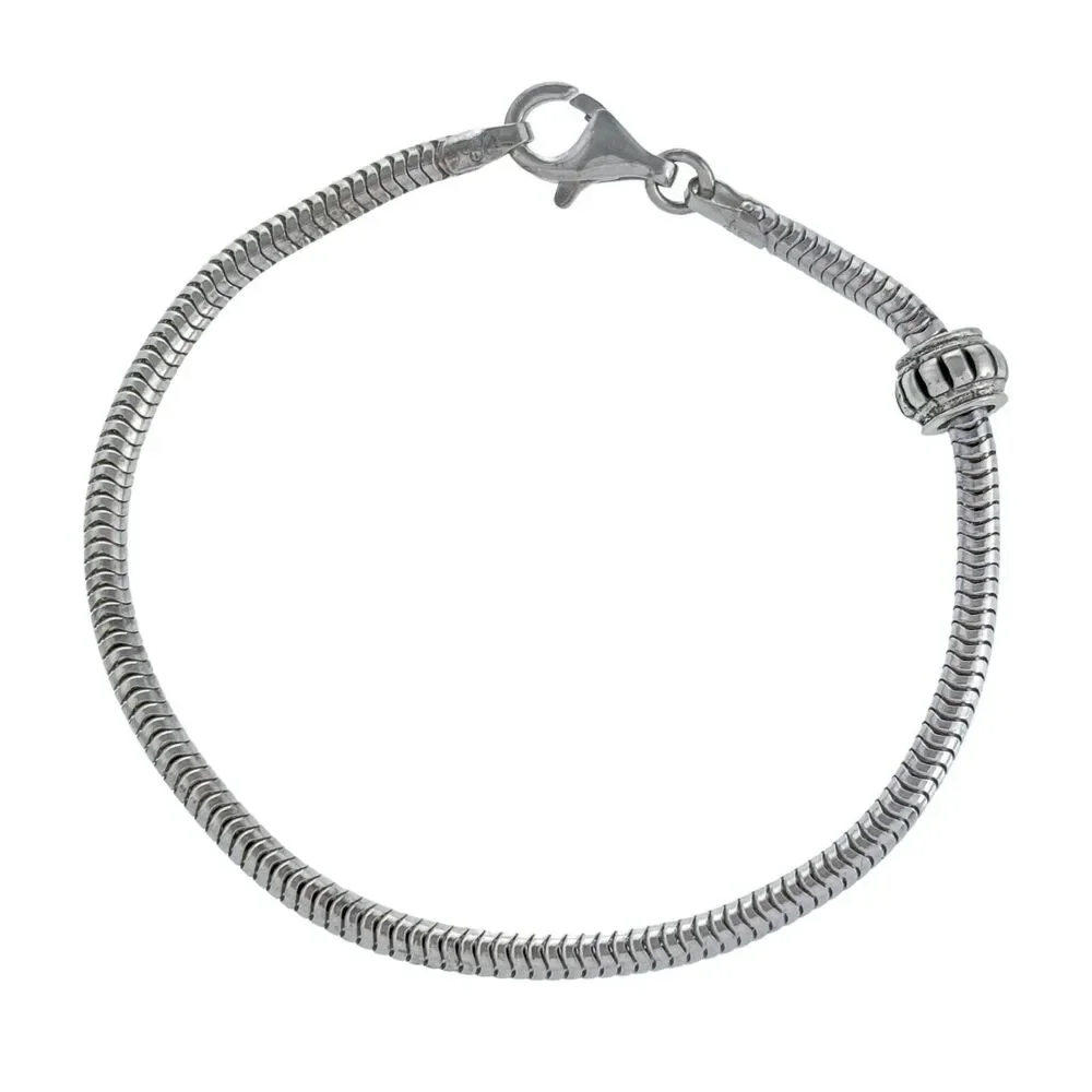 Vintage Italy IBB Sterling Silver 925 Charm Bracelet 7.5"